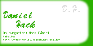 daniel hack business card