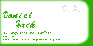 daniel hack business card